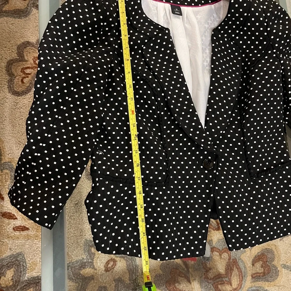 Black Polka Dot Women's Blazer - Picture 4 of 6